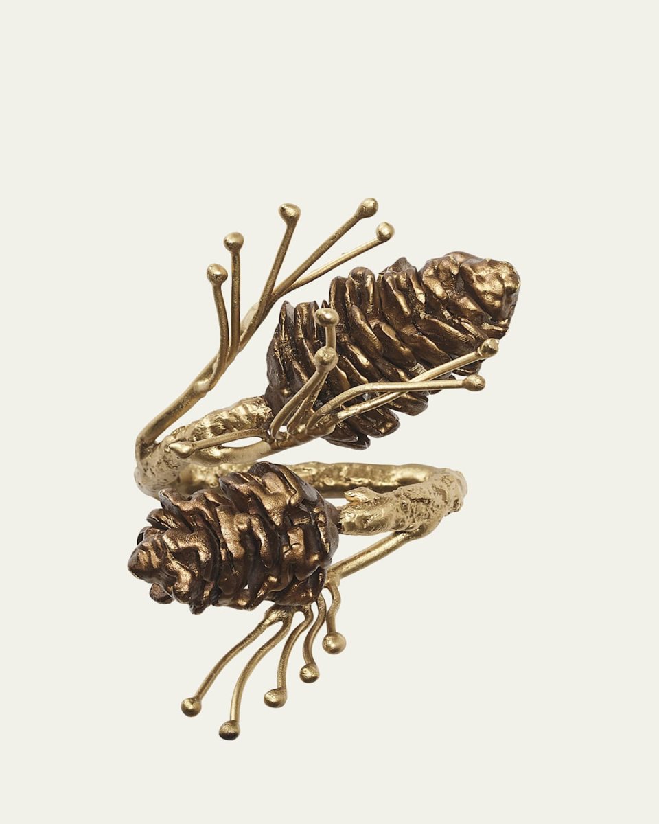 Gilded Pine Napkin Ring
